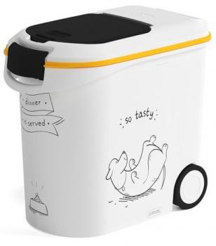 Preview: Curver Futtercontainer - 35 Liter - weiß/schwarz